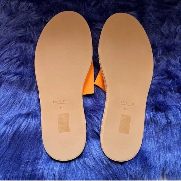 New! RAG & BONE Cairo Suede Flat Slide Sandals - Picture 8 of 10